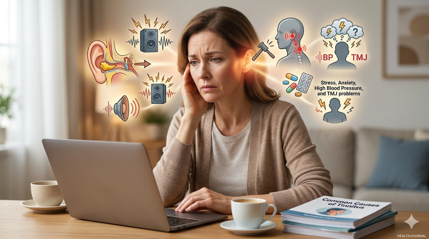 the woman diagnose with tinnitus
