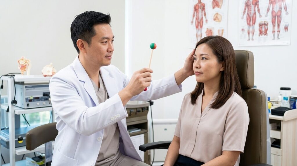 ENT doctor testing for balance