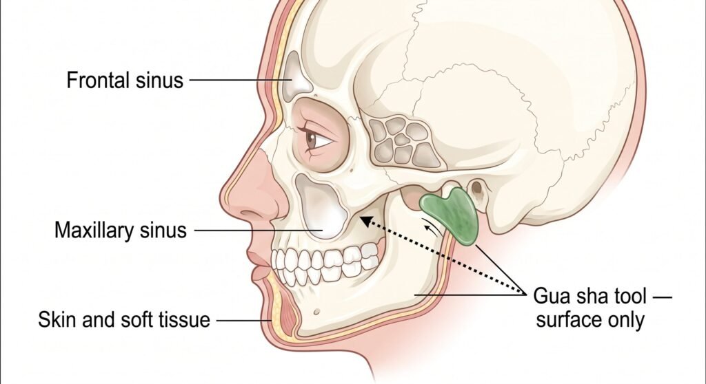 cross section face with guard sha